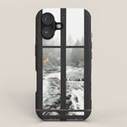 Window to the Waterfall and Forest | Foggy Forest Landscape in Autumn iPhone Case Gallery Image 1