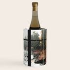 Window to the Waterfall and Forest | Foggy Forest Landscape in Autumn Wine Chiller Gallery Image 3