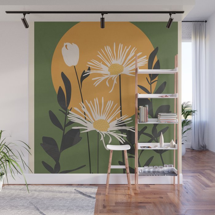 Abstract Florals 3 Wall Mural Gallery Image 1