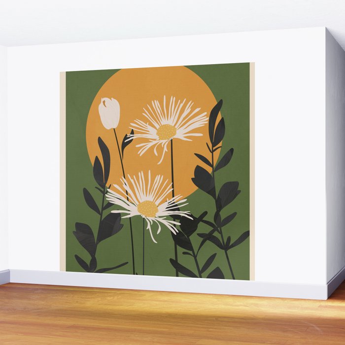 Abstract Florals 3 Wall Mural Gallery Image 2