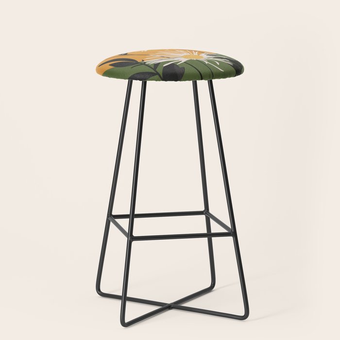 Abstract Florals 3 Stool Gallery Image 1