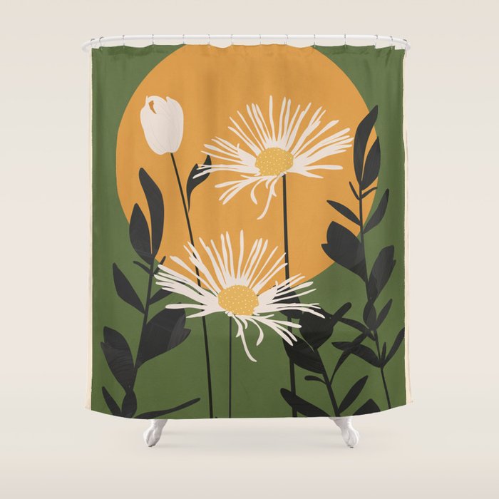 Abstract Florals 3 Shower Curtain Gallery Image 1