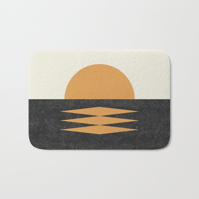 Sunset Geometric Midcentury style Bath Mat Gallery Image 1
