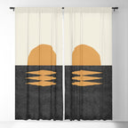 Sunset Geometric Midcentury style Window Curtain Gallery Image 5