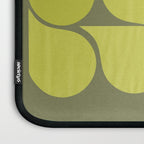 Bright Yellow Teardrop Pattern on Olive Green Laptop Sleeve Gallery Image 3