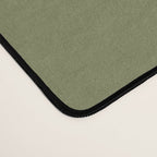 Bright Yellow Teardrop Pattern on Olive Green Desk Mat Gallery Image 4