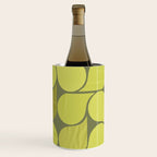 Bright Yellow Teardrop Pattern on Olive Green Wine Chiller Gallery Image 3
