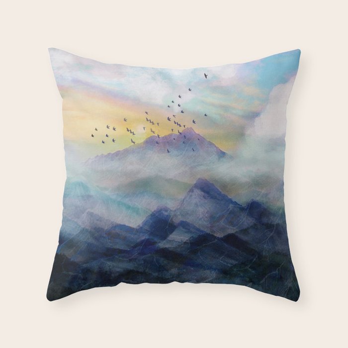 Mountain Sunrise Throw Pillow Gallery Image 1