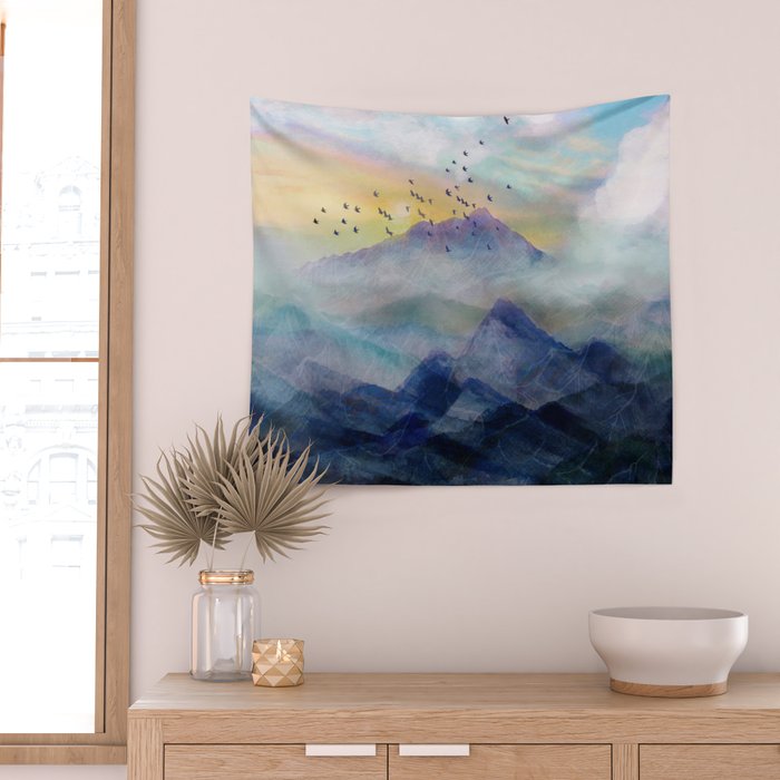 Mountain Sunrise Wall Tapestry Gallery Image 2