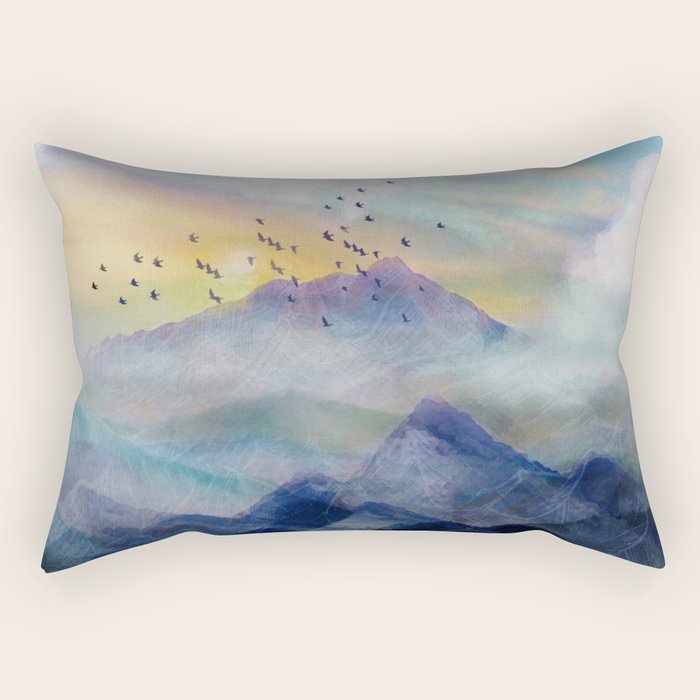 Mountain Sunrise Rectangular Pillow Gallery Image 1