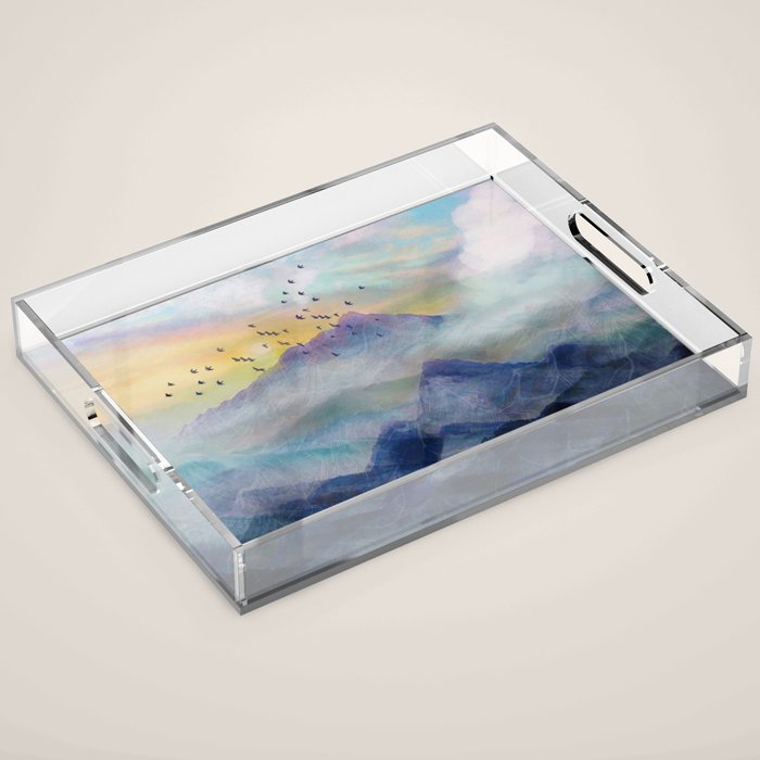 Mountain Sunrise Acrylic Tray Gallery Image 1