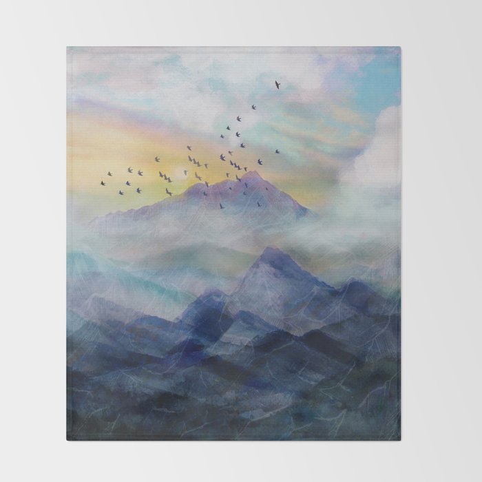 Mountain Sunrise Throw Blanket Gallery Image 2