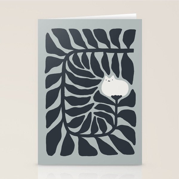 Cat and Plant 81 Stationery Card Gallery Image 1