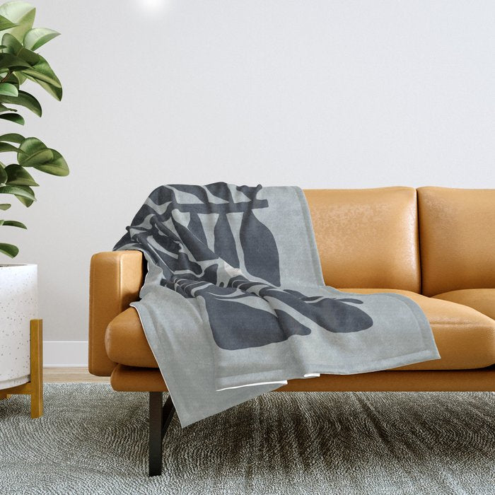 Cat and Plant 81 Throw Blanket Gallery Image 1