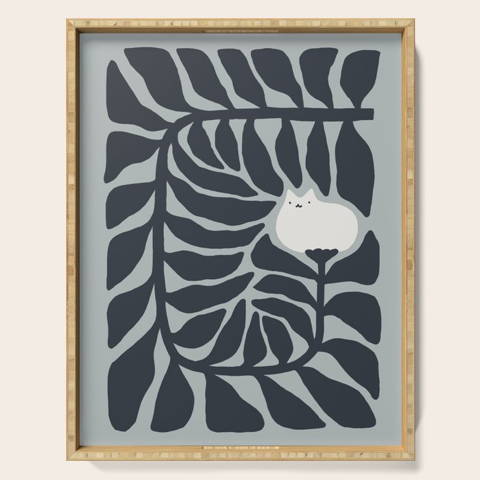 Cat and Plant 81 Serving Tray Gallery Image 1