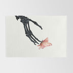 Butterfly on Skeleton Hand Rug Gallery Image 2