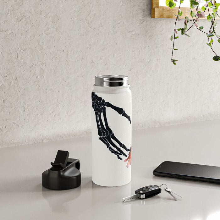 Butterfly on Skeleton Hand Water Bottle Gallery Image 5