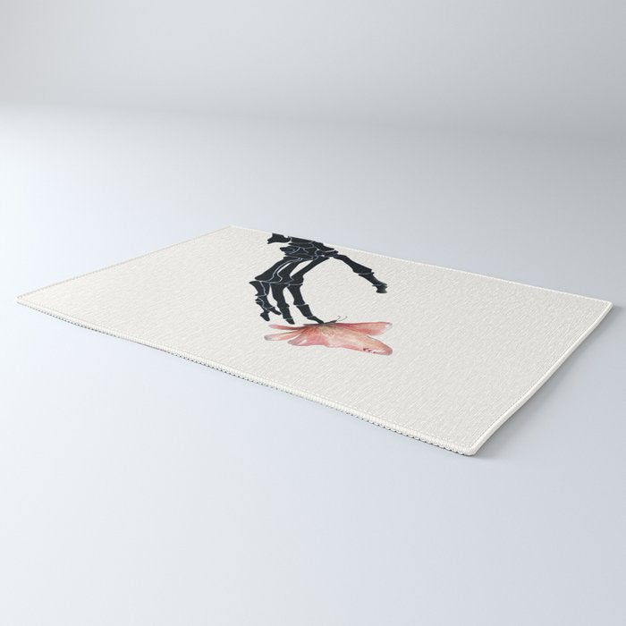 Butterfly on Skeleton Hand Rug Gallery Image 3