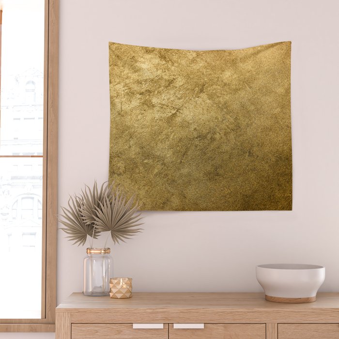 Golden texture background. Vintage gold. Wall Tapestry Gallery Image 2