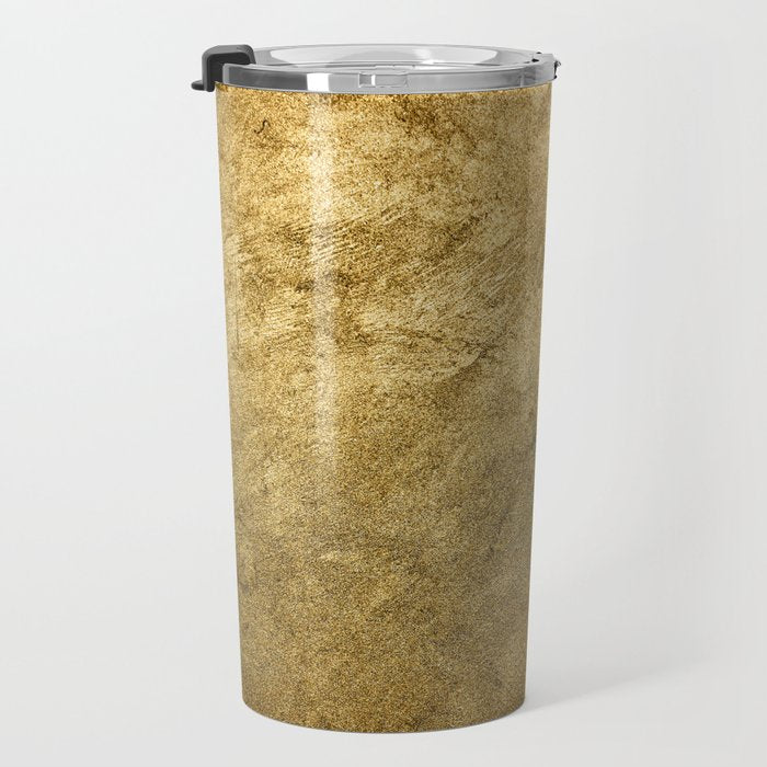 Golden texture background. Vintage gold. Travel Mug Gallery Image 3