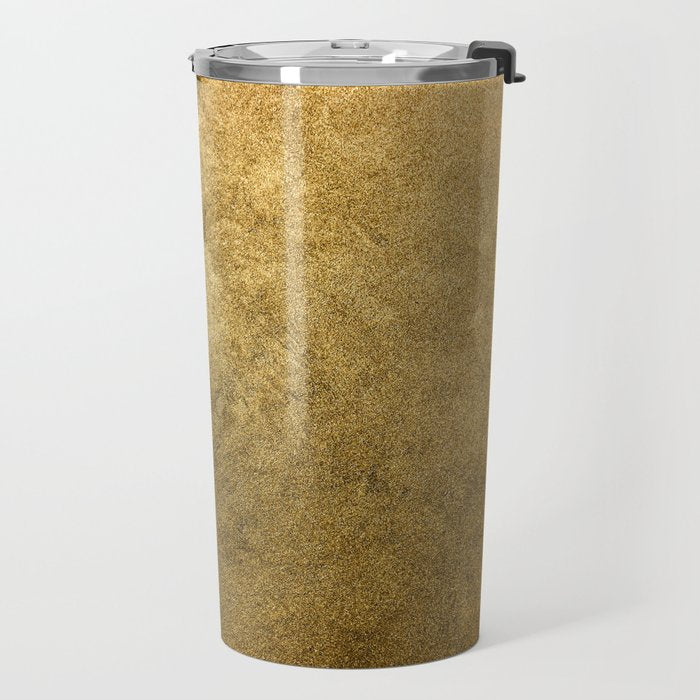 Golden texture background. Vintage gold. Travel Mug Gallery Image 2