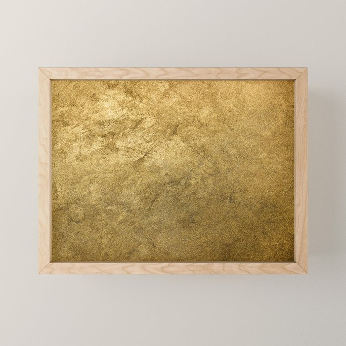 Golden texture background. Vintage gold. Mini Art Print Gallery Image 1