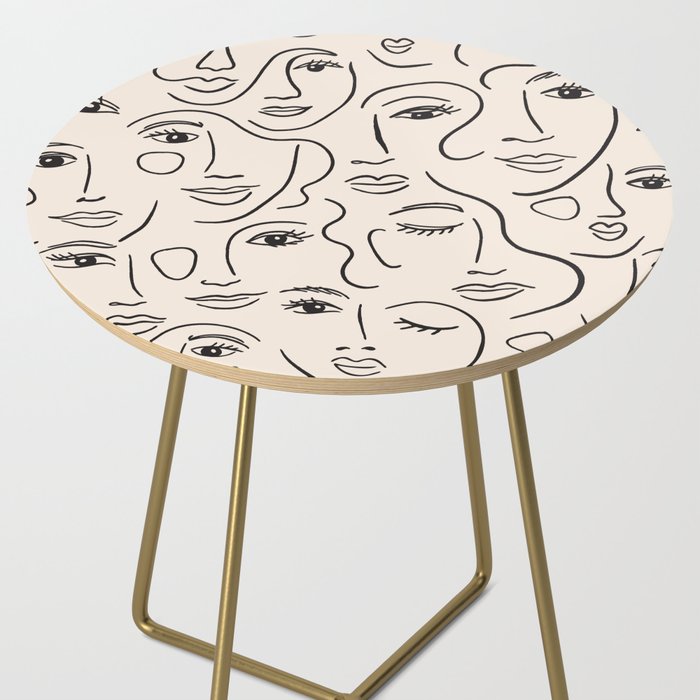 Abstract Faces Side Table Gallery Image 2