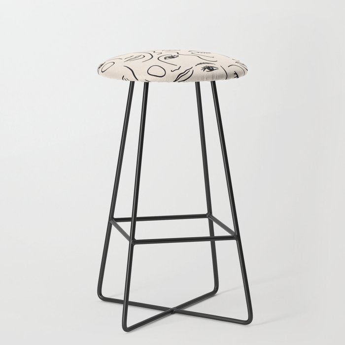 Abstract Faces Stool Gallery Image 1