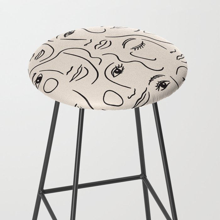 Abstract Faces Stool Gallery Image 2