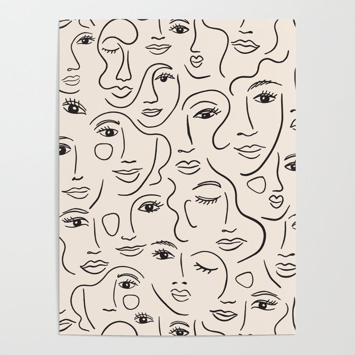 Abstract Faces Poster Gallery Image 1