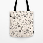 Abstract Faces Tote Bag Gallery Image 1