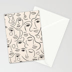 Abstract Faces Stationery Card Gallery Image 2