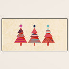 Three Christmas Trees Desk Mat Gallery Image 3