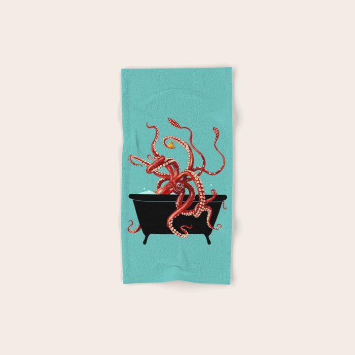 Giant Squid in Bathtub Bath Towel Gallery Image 1