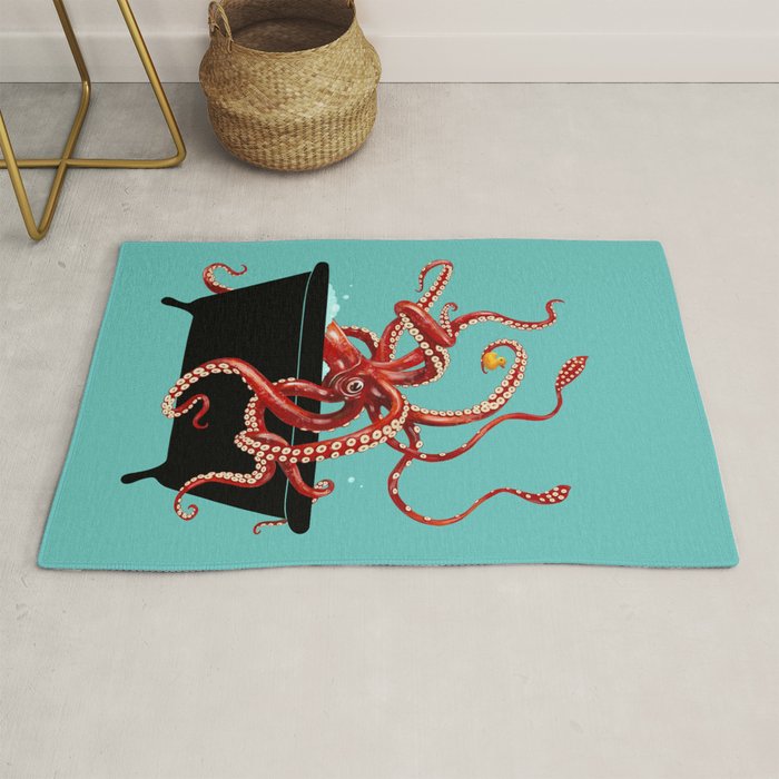 Giant Squid in Bathtub Rug Gallery Image 1