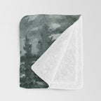 Foggy Pine Trees 3 Throw Blanket Gallery Image 3