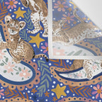 Leopard Cubs Starry Night Wall Tapestry Gallery Image 3