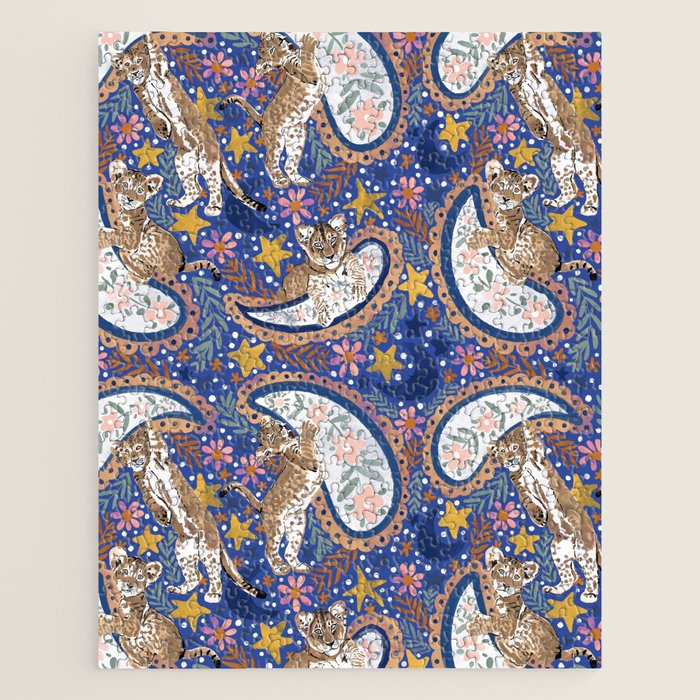 Leopard Cubs Starry Night Jigsaw Puzzle Gallery Image 1