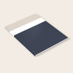Simple Minimalist Color Block Pattern - Mid Striped Solid Light Mushroom Beige White Deep Navy Blue Notebook Gallery Image 2