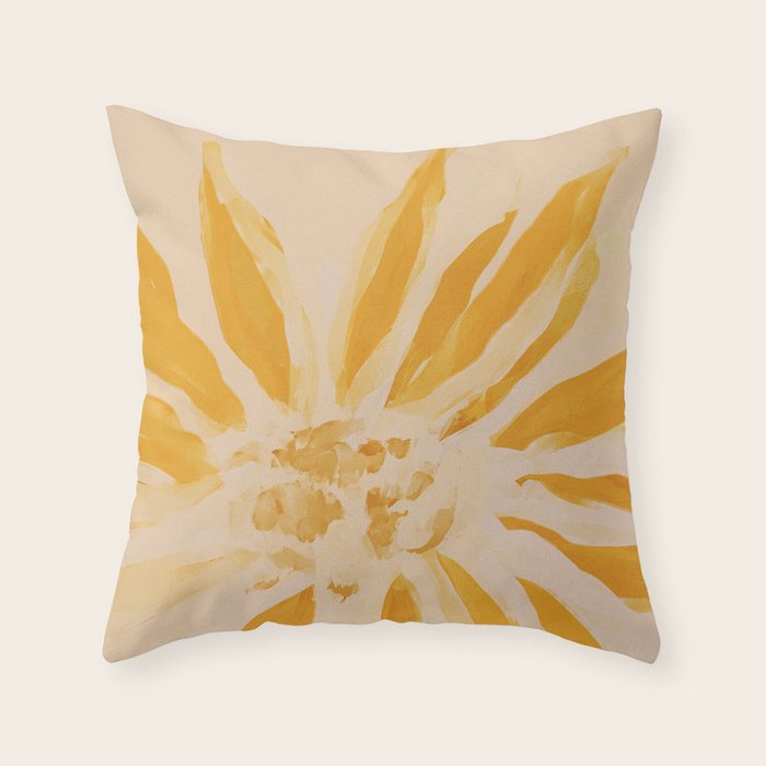 Sun Blooming Flower Throw Pillow Gallery Image 6