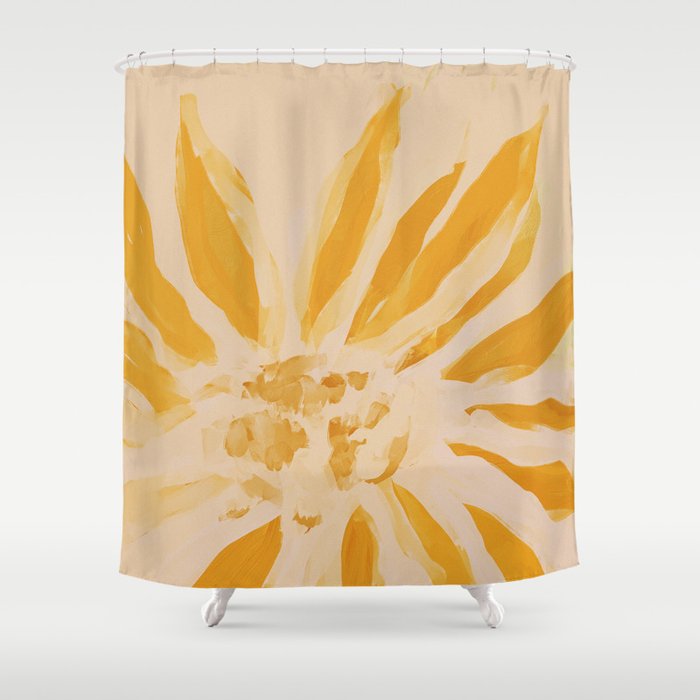Sun Blooming Flower Shower Curtain Gallery Image 1