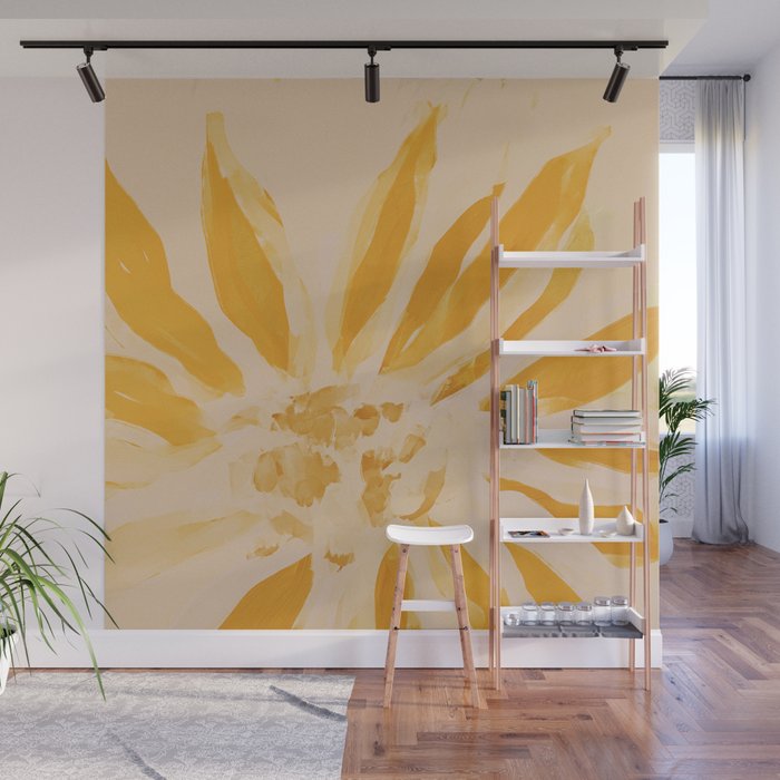 Sun Blooming Flower Wall Mural Gallery Image 1