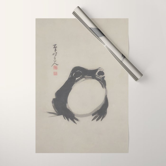 Matsumoto Hoji Frog Japanese Woodblock Art Wrapping Paper Gallery Image 1