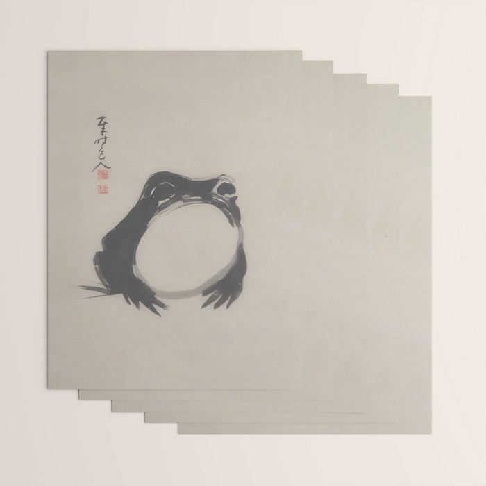 Matsumoto Hoji Frog Japanese Woodblock Art Wrapping Paper Gallery Image 3