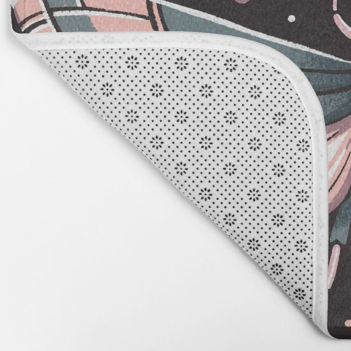 The horrors persist but so do I - gothic moth and skull design Bath Mat Gallery Image 2