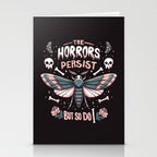The horrors persist but so do I - gothic moth and skull design Stationery Card Gallery Image 2