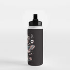 The horrors persist but so do I - gothic moth and skull design Water Bottle Gallery Image 2