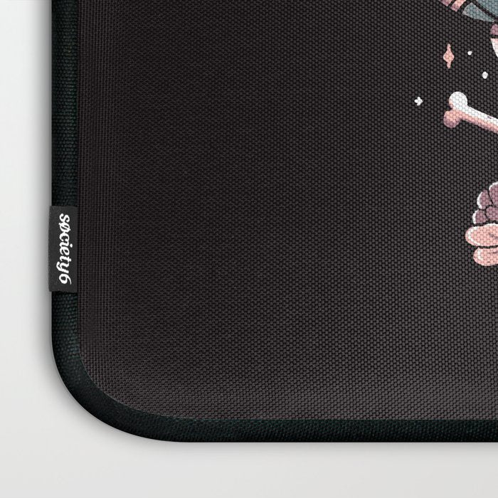 The horrors persist but so do I - gothic moth and skull design Laptop Sleeve Gallery Image 3