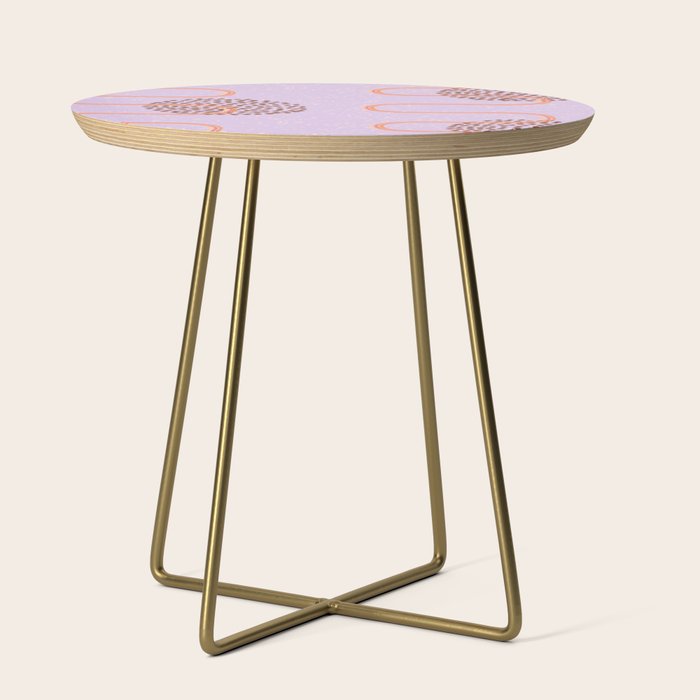 Abstract Fields in Lavender & Brown Side Table Gallery Image 1