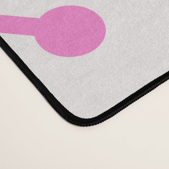 Retro Snowflakes - Pink & Green Desk Mat Gallery Image 4